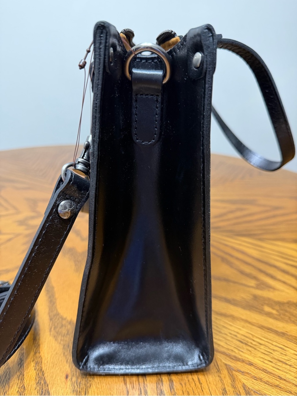 Patricia Nash Black Floral Embossed Leather Tote - Picture 5 of 9